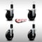 Service Caster 5'' SS Soft Rubber Swivel 1-5/8'' Expanding Stem Caster Set 2 Total Lock Brakes, 4PK SCC-SSEXTTL20S514-SRS-2-S-2-158 - alternate 5